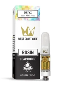 West Coast Cure Dirty Z rosin vape cartridge packaging